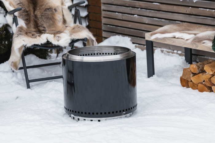 Båltønne emaljert svart - LUNT